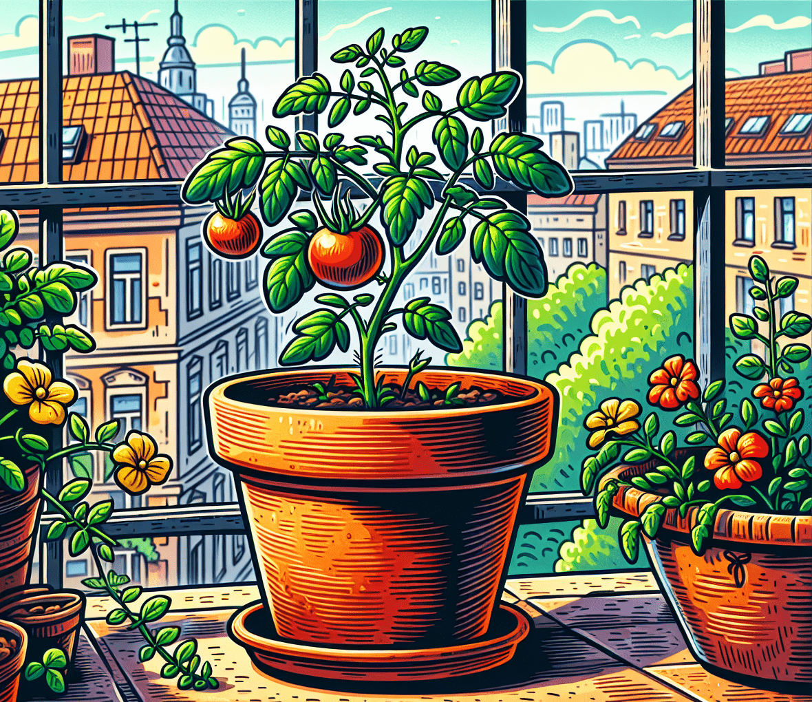pot balkon tomatenplant moesbalkon