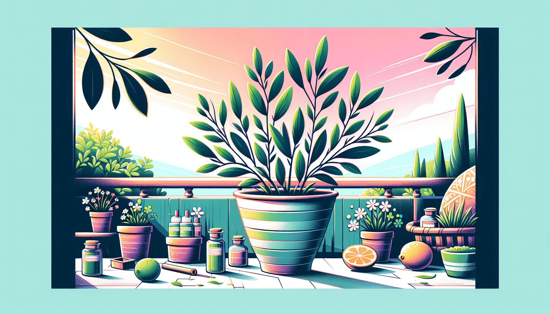 citroenverbena verveine pot terras balkon