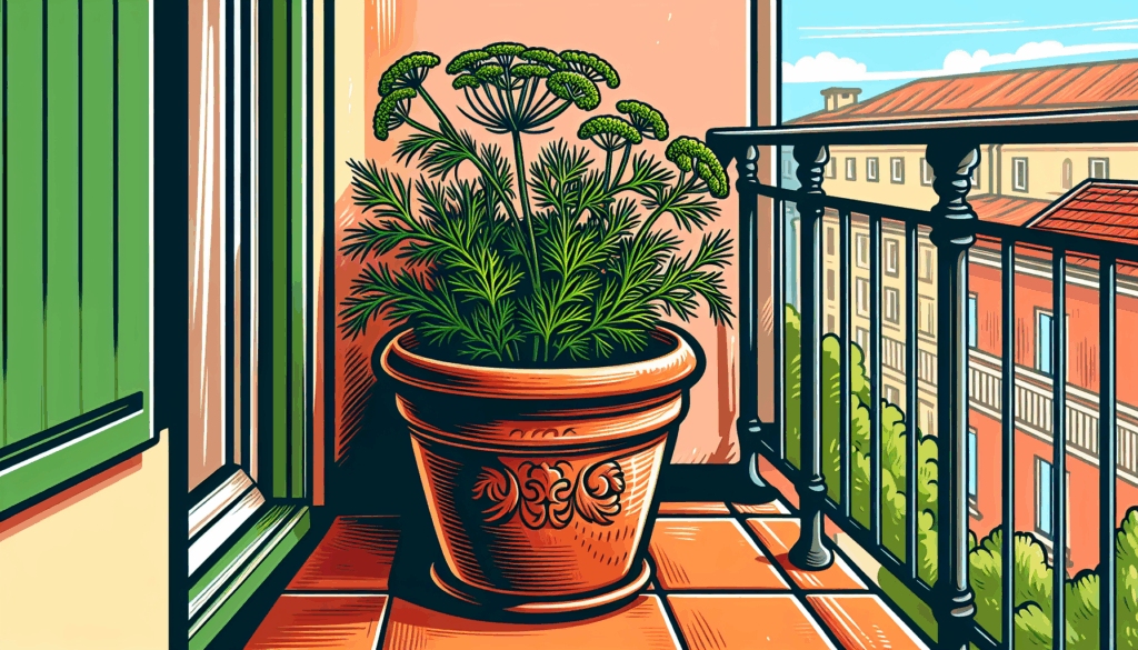pot balkon dille-plant kruid moesbalkon