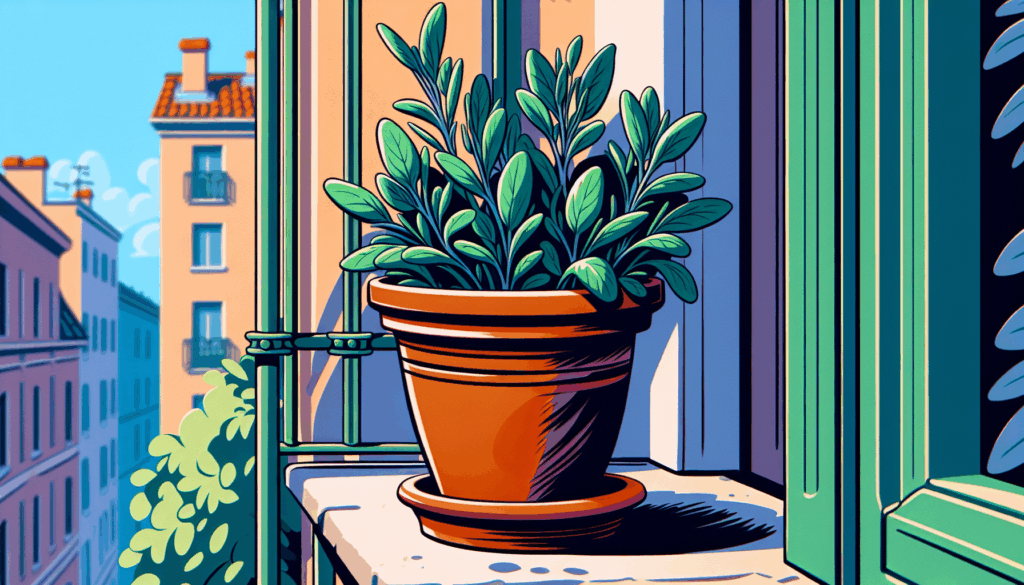 pot balkon salie-plant kruid moesbalkon