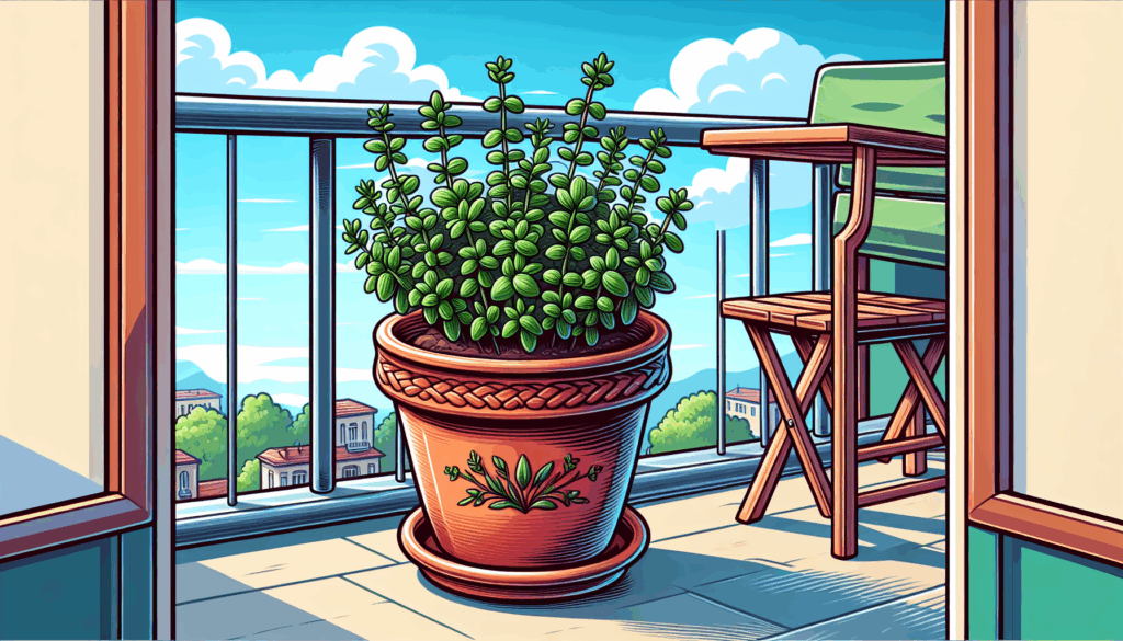 pot balkon tijm-plant kruid moesbalkon