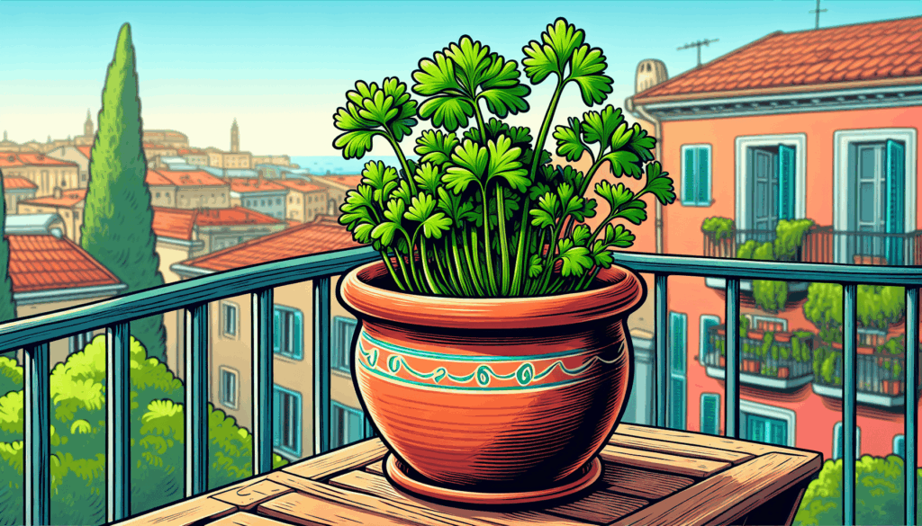 pot bladselderij snijselderij terras moesbalkon